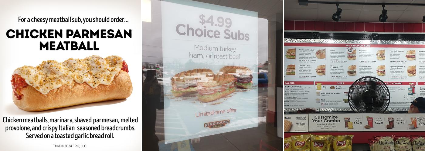 Firehouse Subs Bangor Menu