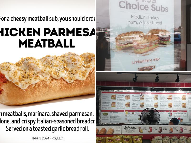 Firehouse Subs Bangor Menu