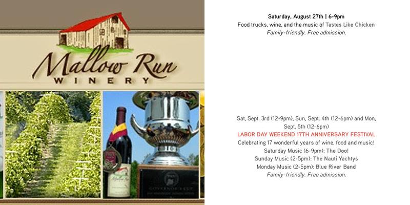Mallow Run Winery Menu