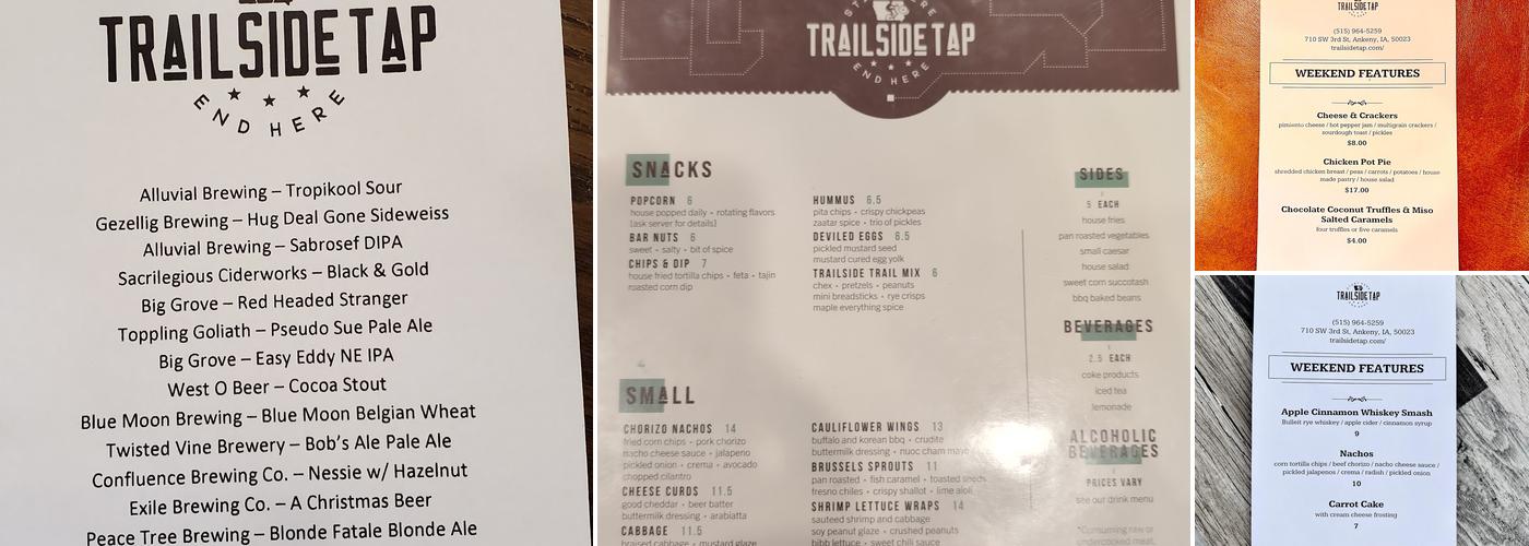 TrailSide Tap Menu