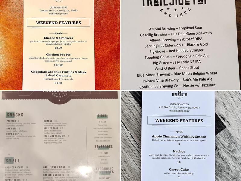 TrailSide Tap Menu