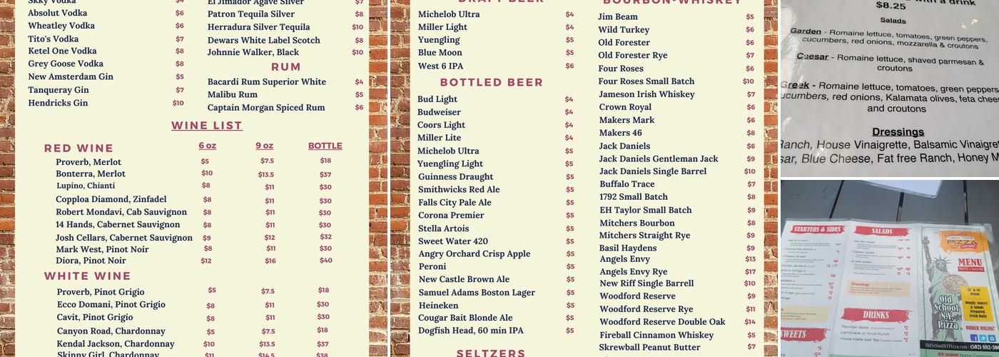 Old School NY Pizza - Norton Commons Menu
