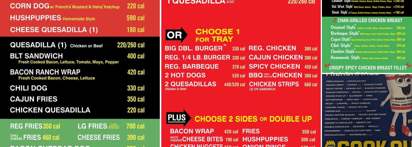 Cook Out Menu