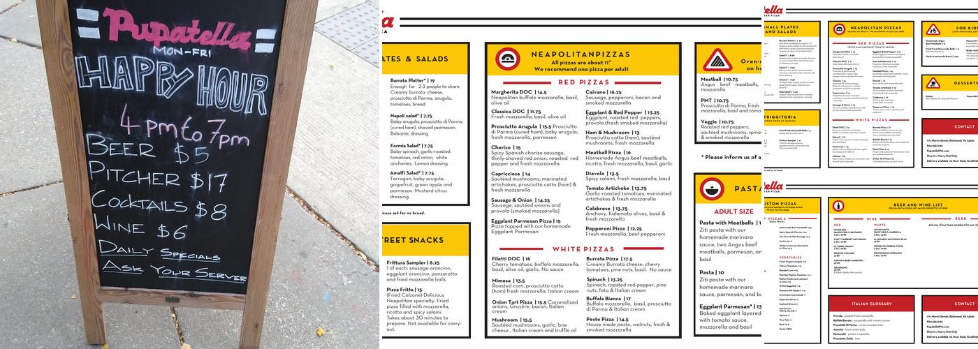 Pupatella Menu