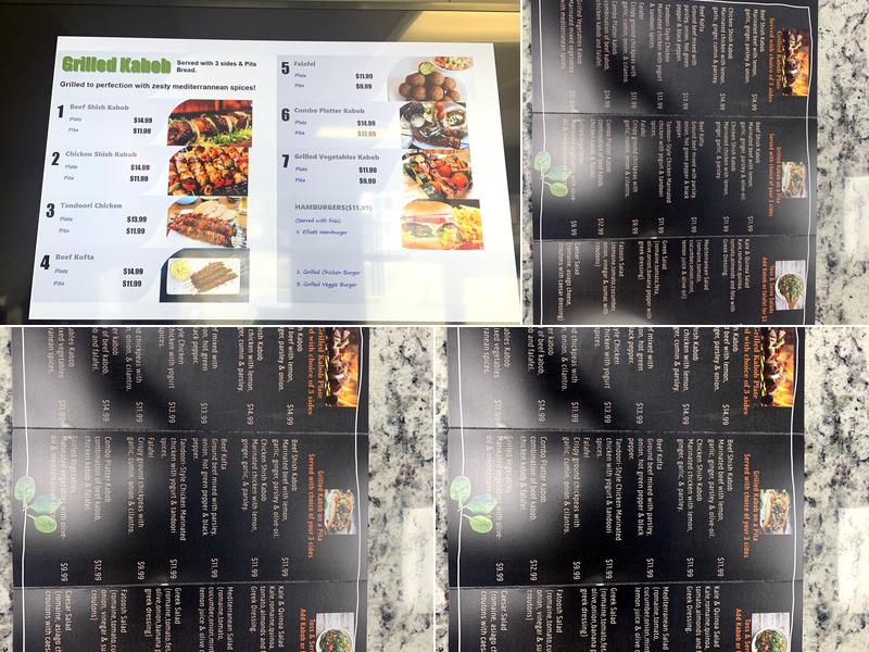 Elliott Kabob & Grill Menu