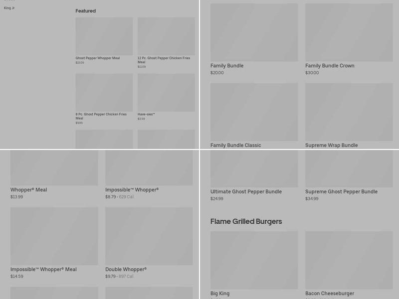 Burger King Menu