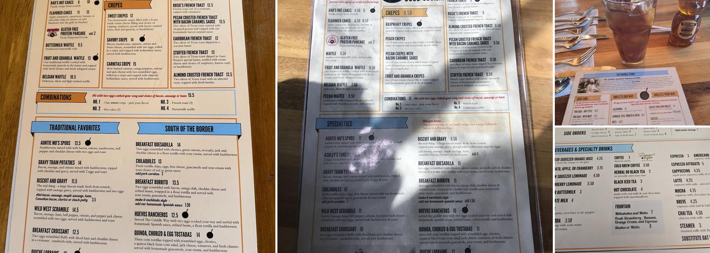 The Griddle Menu