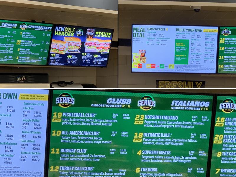 Subway Menu