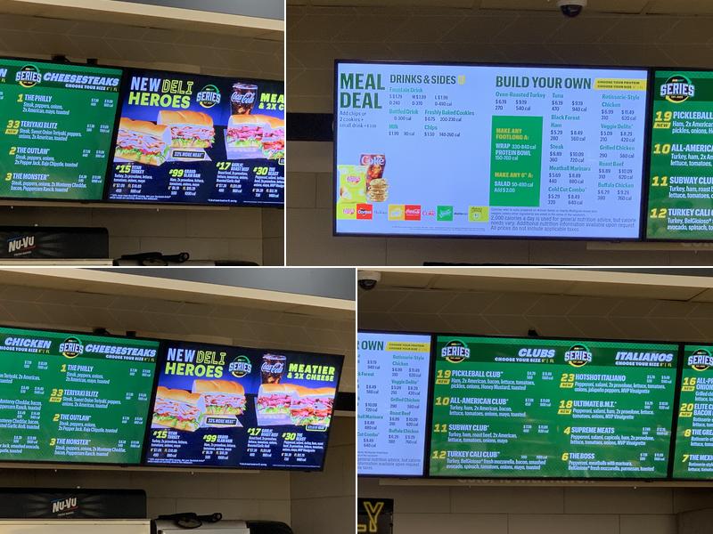Subway Menu