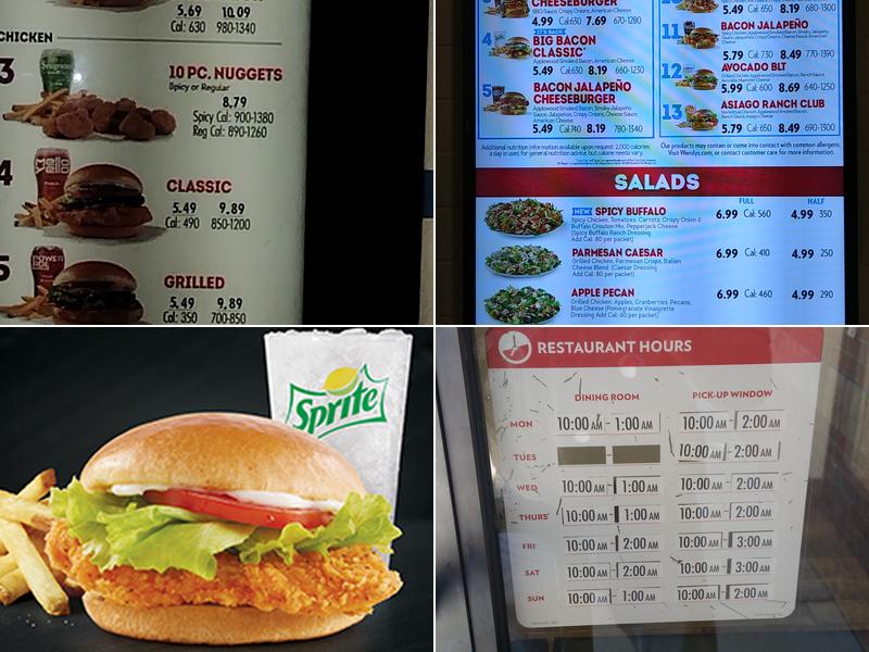 Wendy's Menu