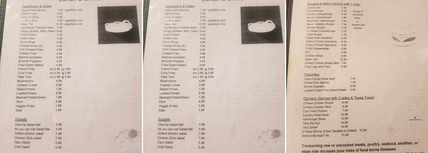 Kapp's Country Kitchen LLC Menu