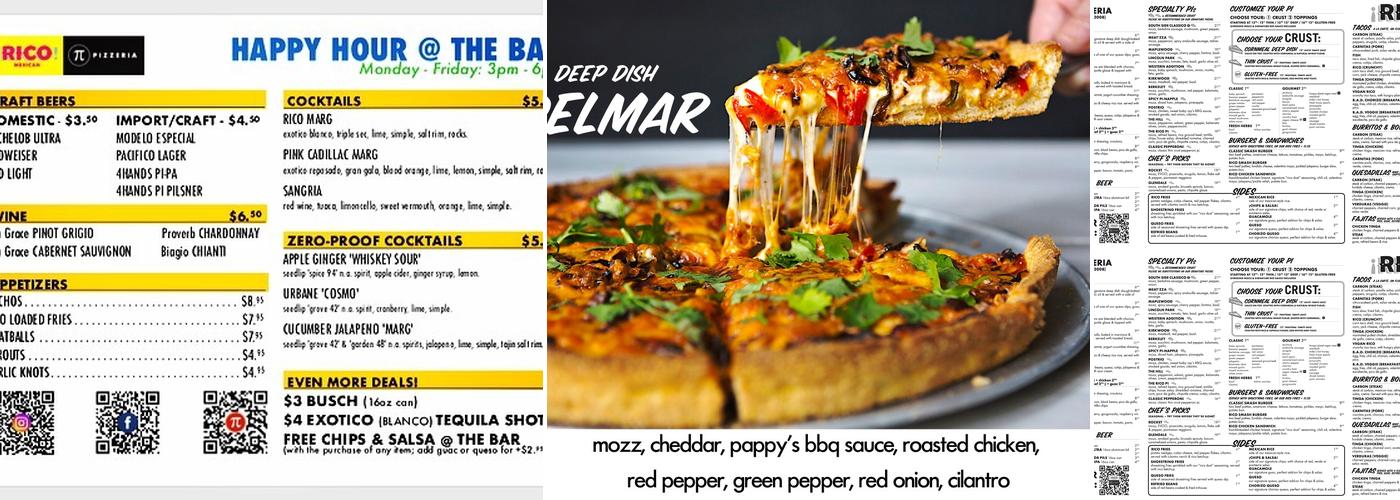 Pi Pizzeria + Rico Mexican Menu