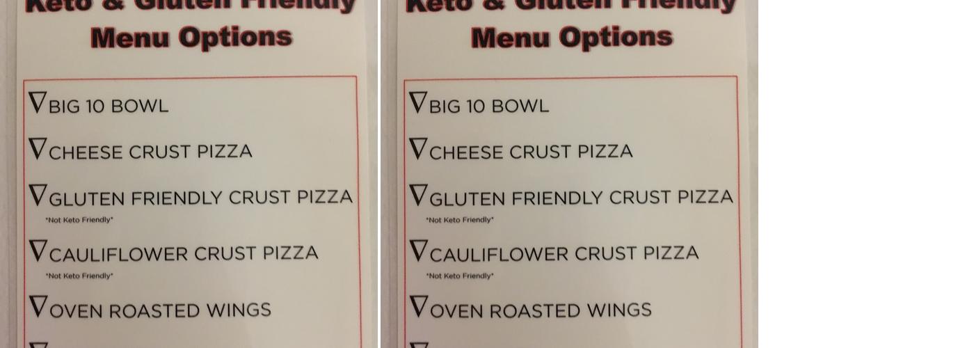 Simple Simon's Pizza Menu