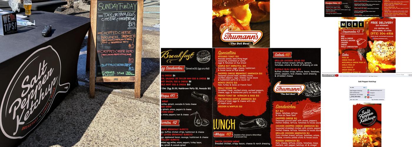 Salt Pepper Ketchup Menu