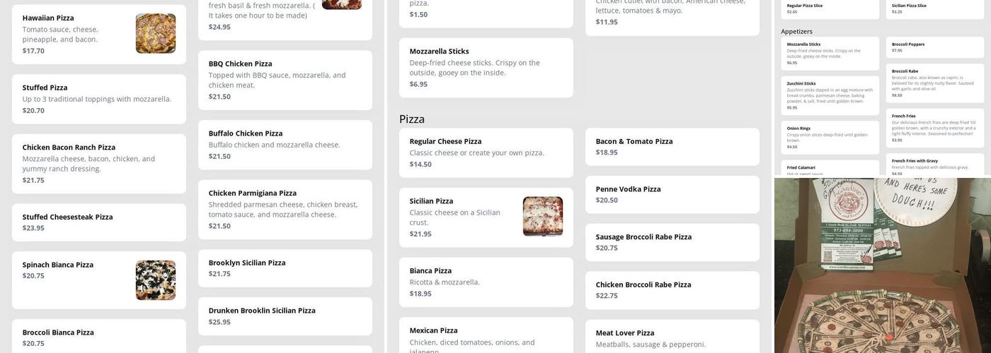 Scardinos Pizzeria & Restaurant Menu