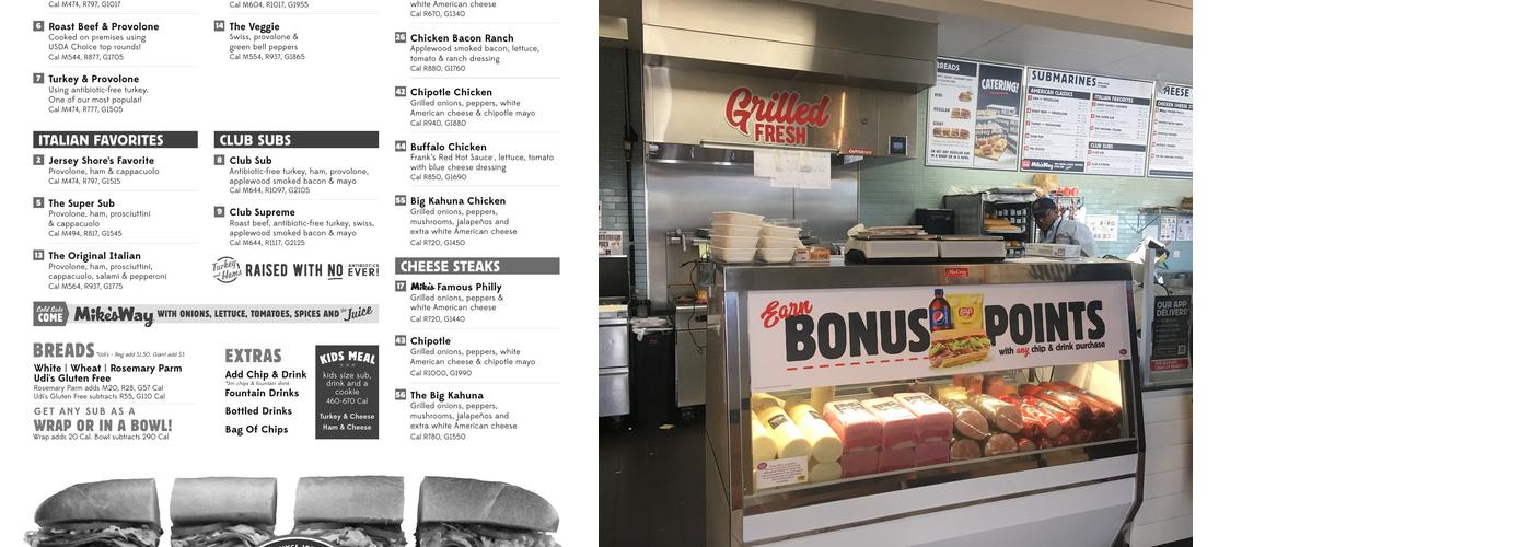 Jersey Mike's Subs Menu
