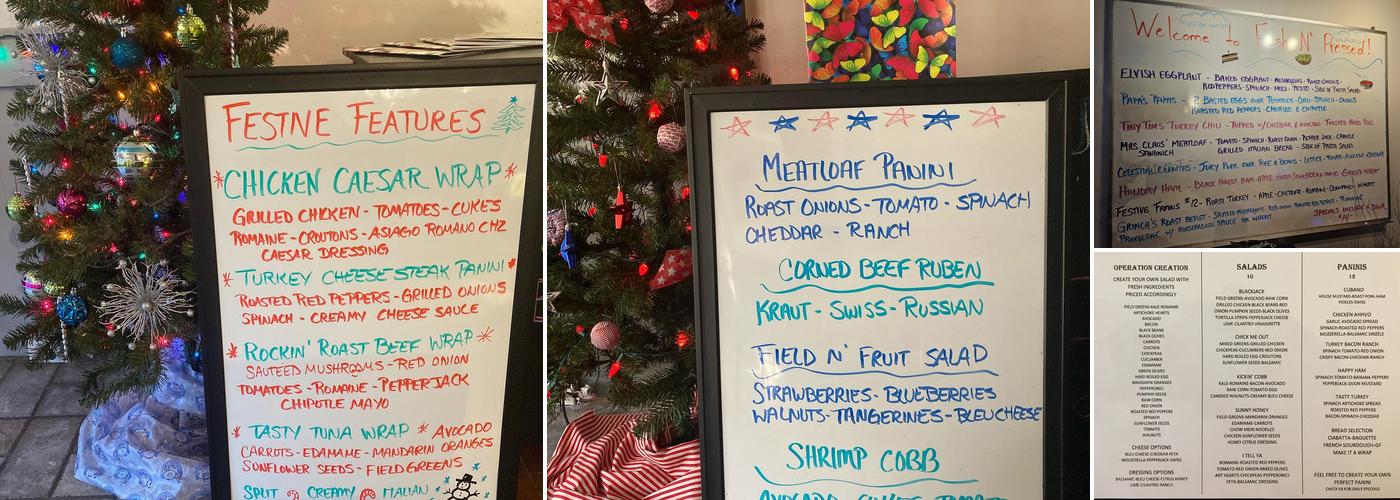FRESH N' PRESSED Menu