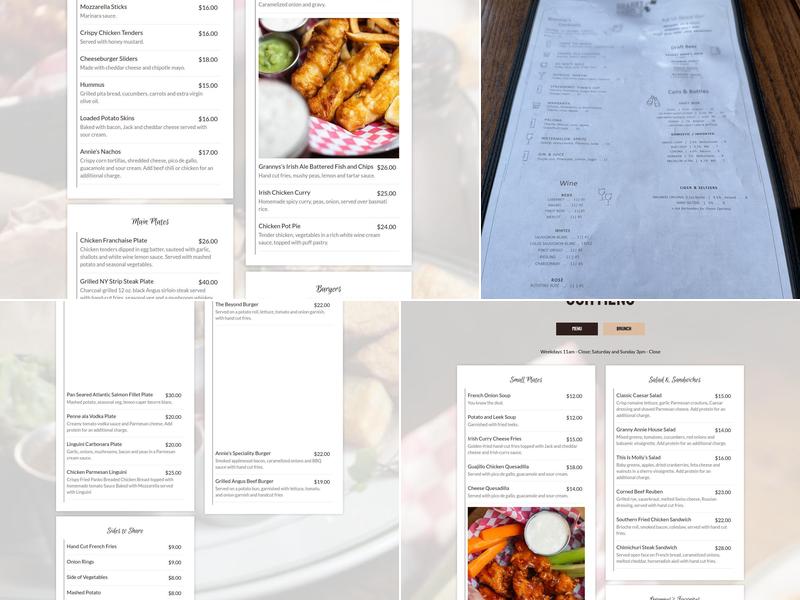 Granny Annie's Bar & Kitchen Menu