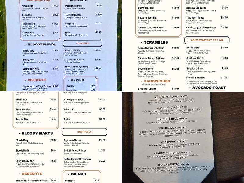 Brick’s Pub Menu