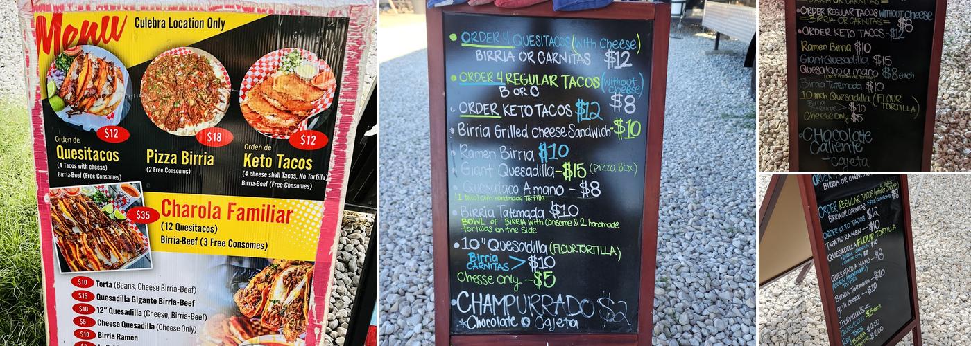 El Remedio Taco Truck Menu