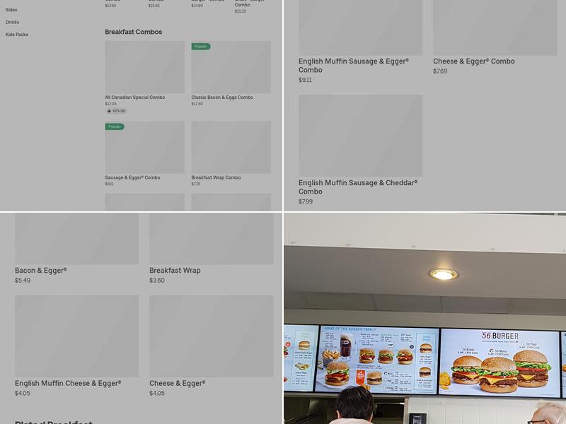 A&W Canada Menu