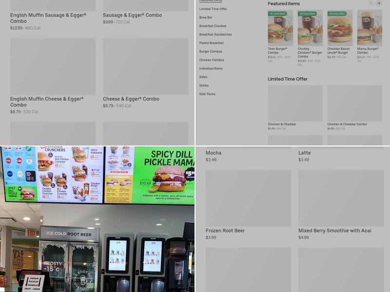 A&W Canada Menu