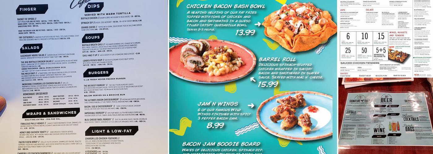 Wild Wing Cafe Menu