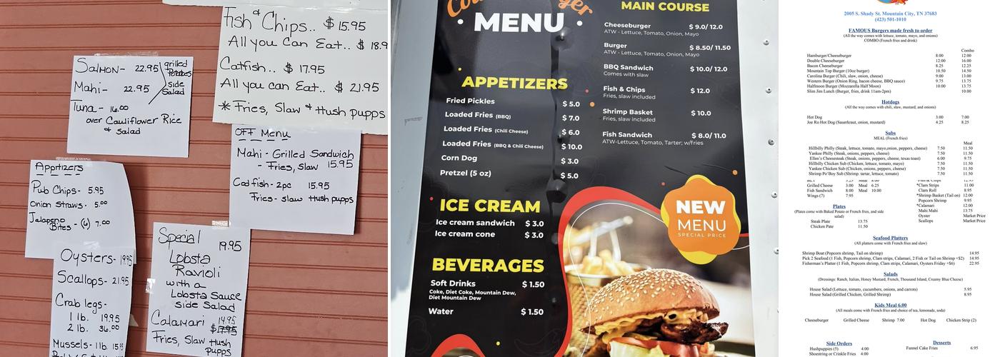 Captain Jim's Restaurant And Seafood Menu