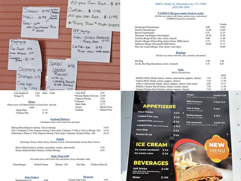 Captain Jim's Restaurant And Seafood Menu