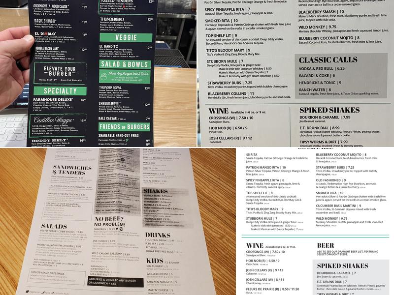 Hopdoddy Burger Bar Menu