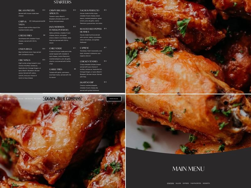 Ogden Beer Company Menu