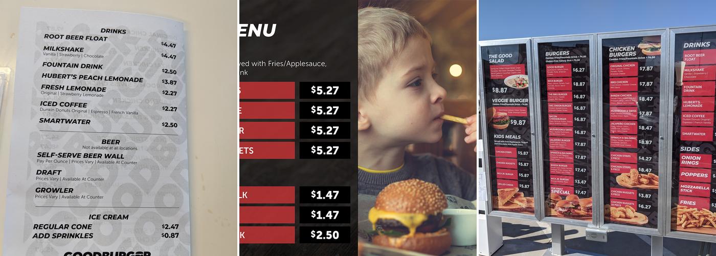 Good Burger Menu