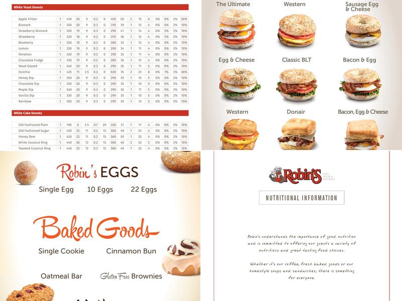 Robins Donuts Menu