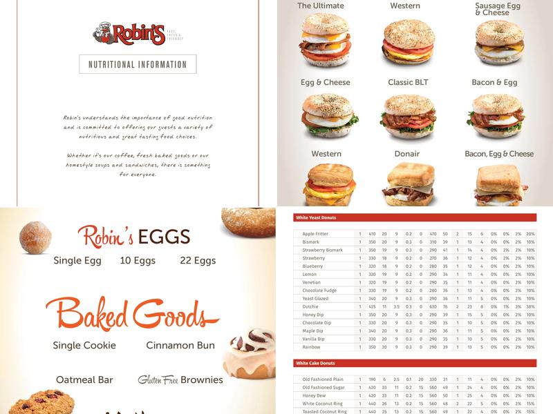 Robins Donuts Menu