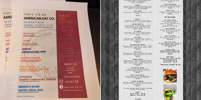 GM kitchen 86 Menu