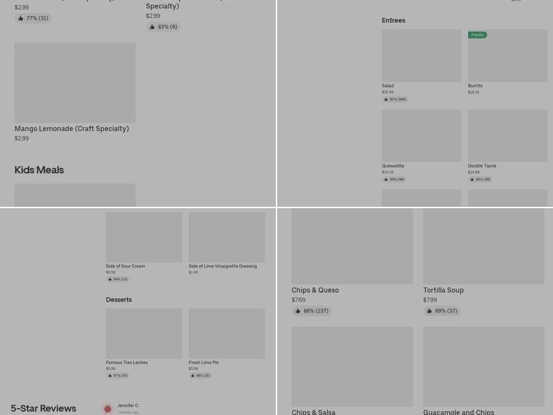 Cafe Rio Fresh Modern Mexican Menu