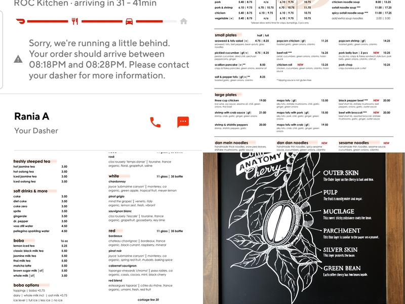 dan modern chinese Menu