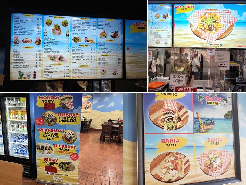 Tacos bahia fish Menu