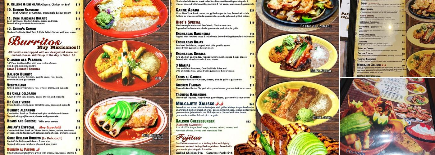 Xalisco Menu