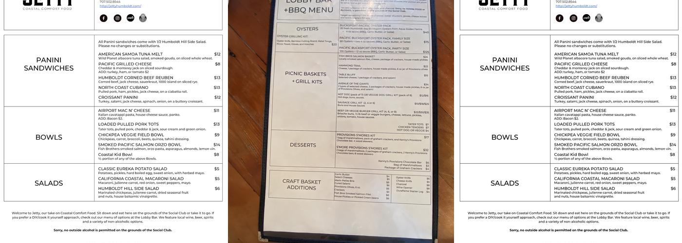 Jetty Menu