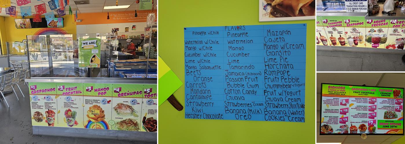 Cunchy's Fruit Menu