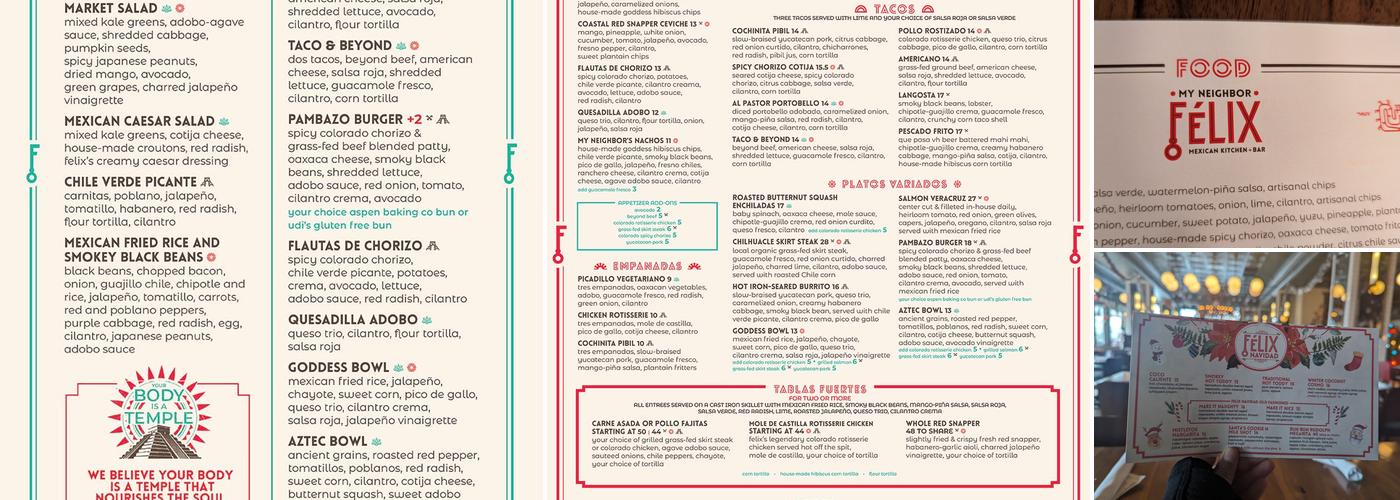 My Neighbor Felix LoHi Menu