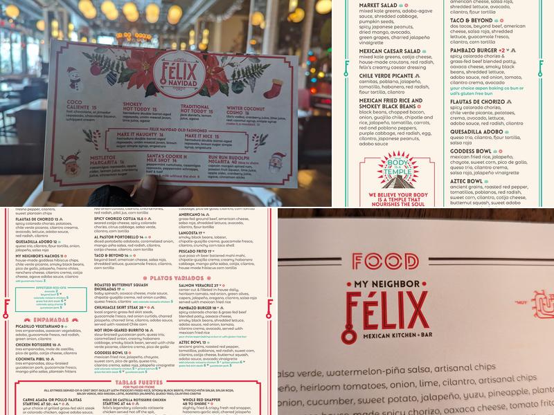 My Neighbor Felix LoHi Menu