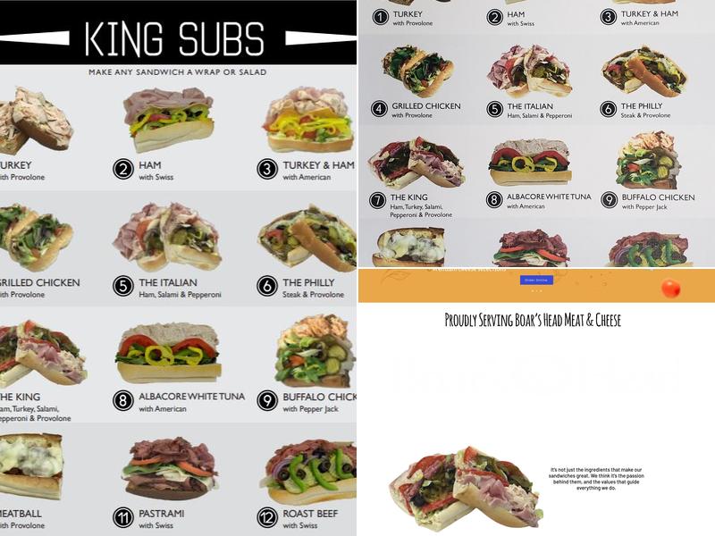 King Subs Menu