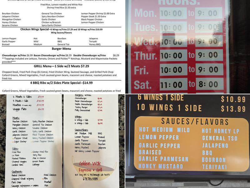 Golden Wok Express and Grill Menu
