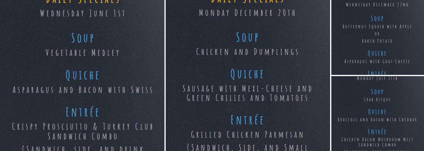 Mag's Cafe Menu