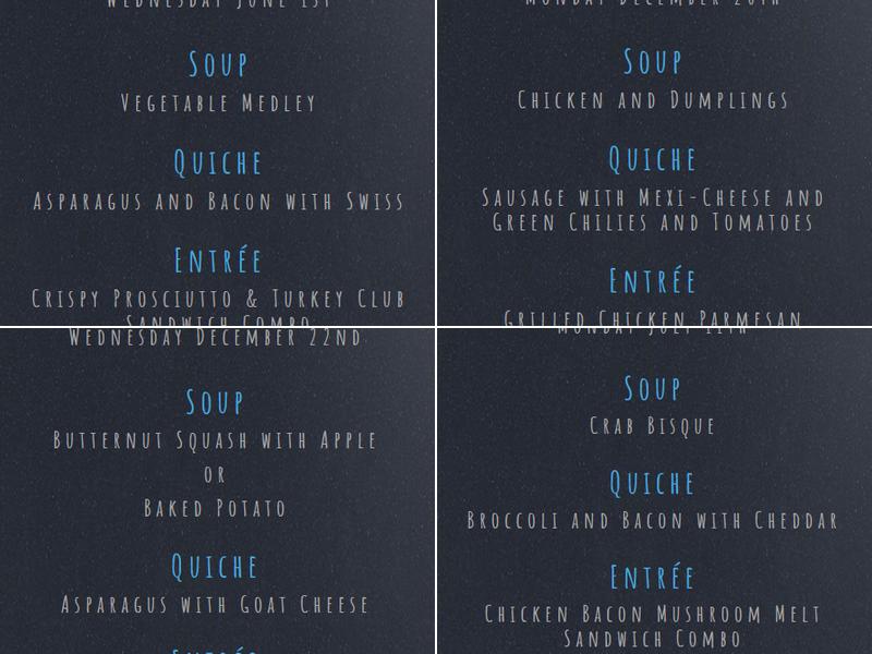 Mag's Cafe Menu