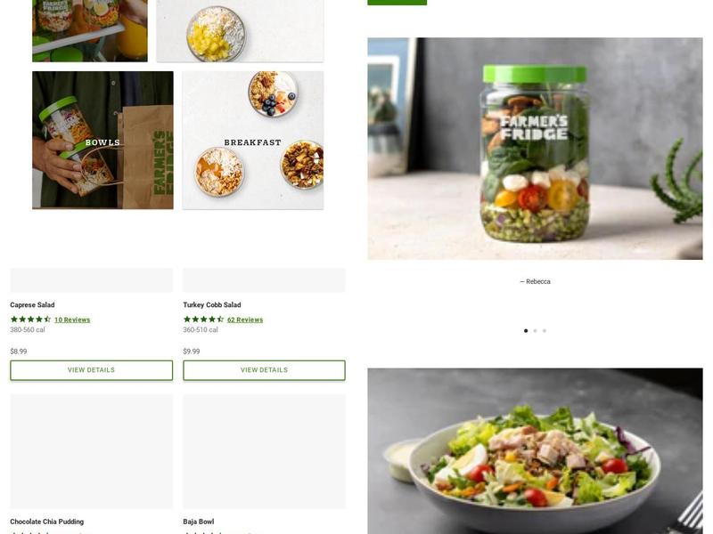 Farmer's Fridge Menu