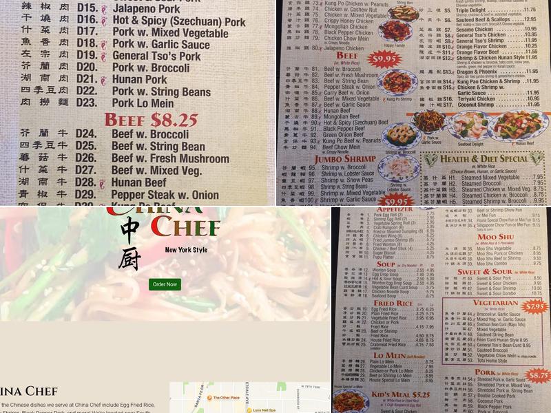 China Chef Menu