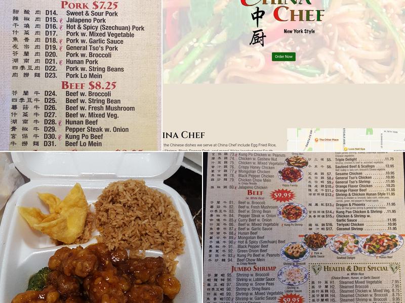 China Chef Menu